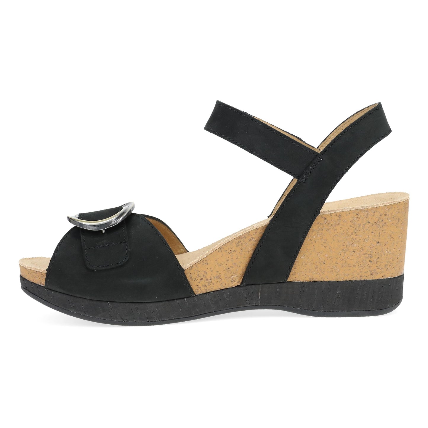 Stella Black Milled Nubuck Sandal