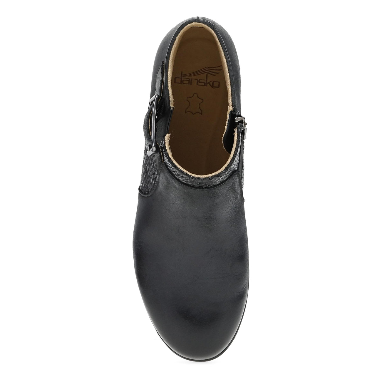Carolyn Black Leather Bootie