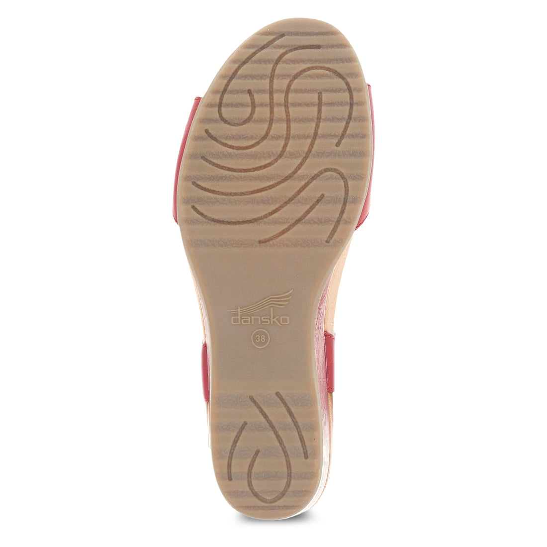 Arielle Red Glazed Leather Sandal