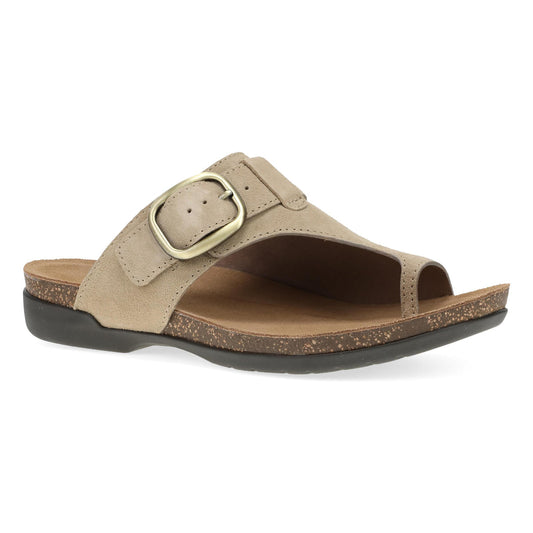 RYLEE Suede Sand Toe-Post Slide