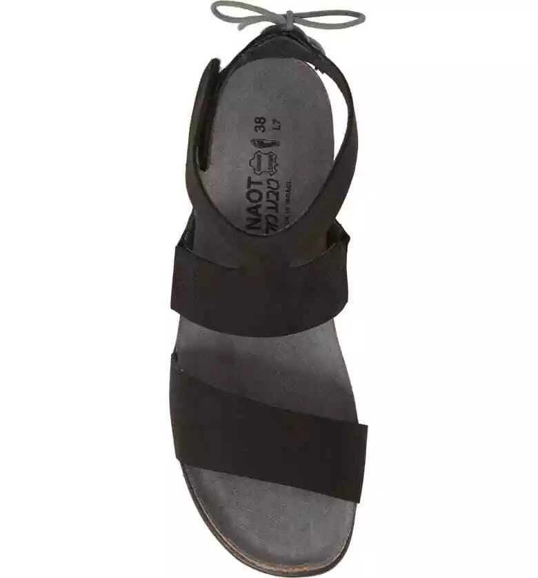 Naot Larissa Black Velvet Nubuck