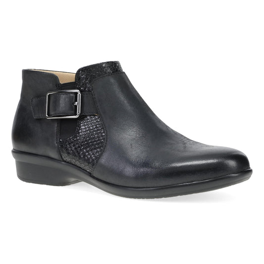 Carolyn Black Leather Bootie
