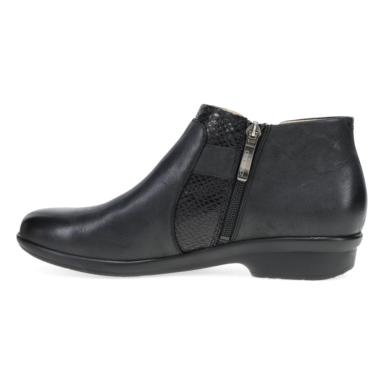 Carolyn Black Leather Bootie
