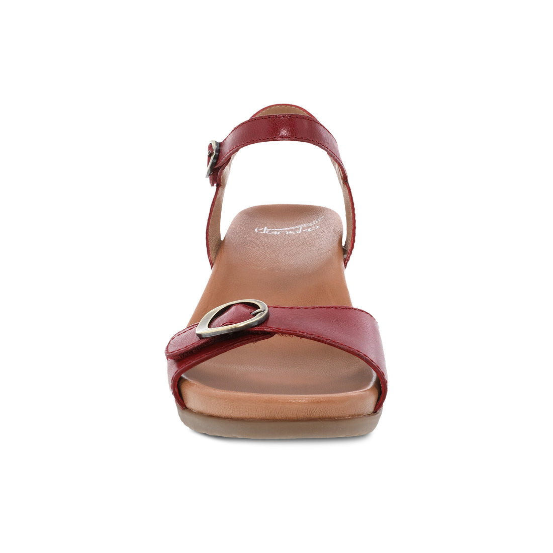 Arielle Red Glazed Leather Sandal
