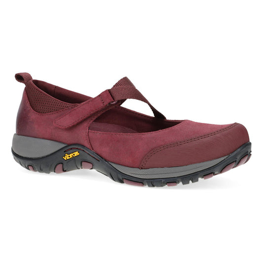 PRIMROSE Wine Burnished Suede Mary Jane