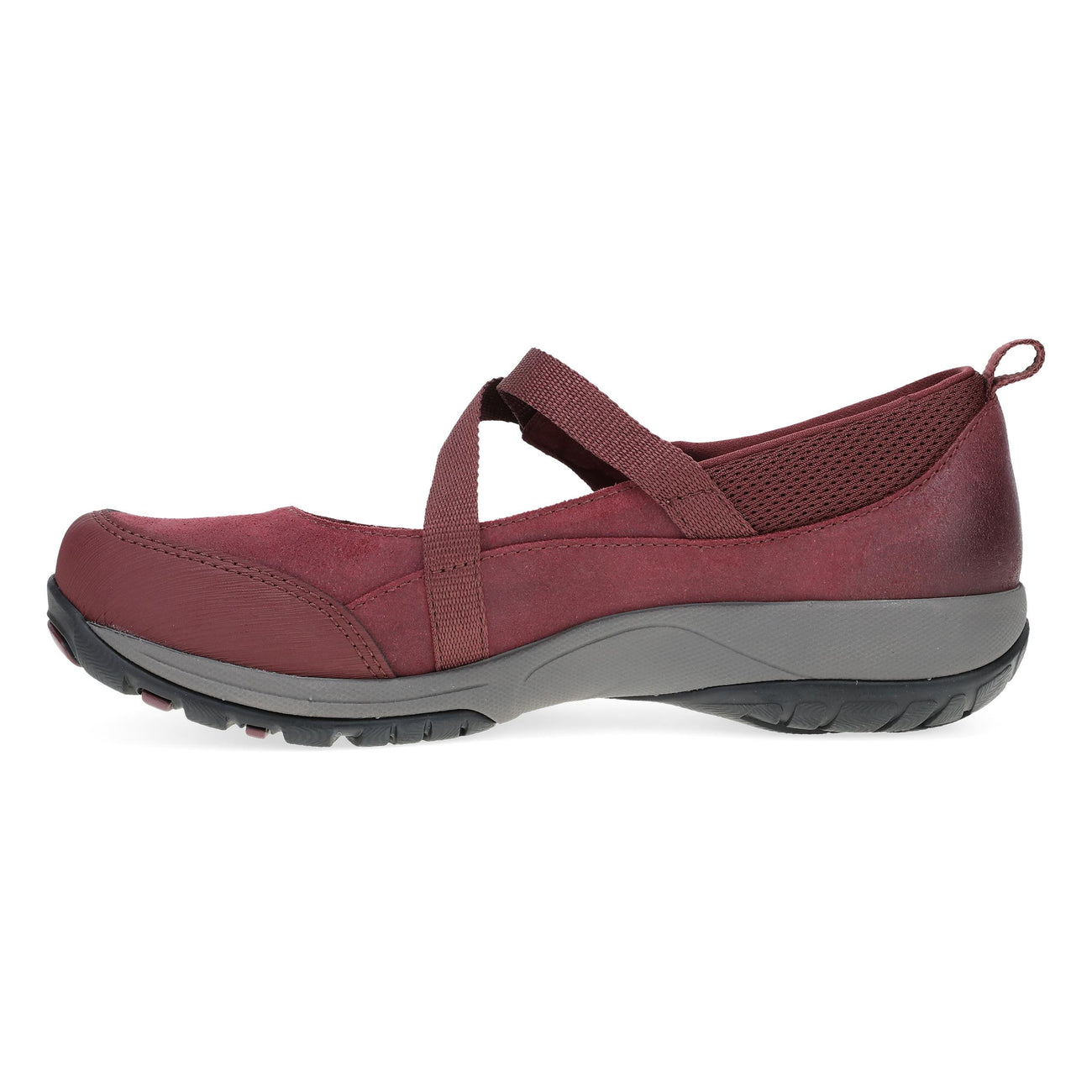 PRIMROSE Wine Burnished Suede Mary Jane