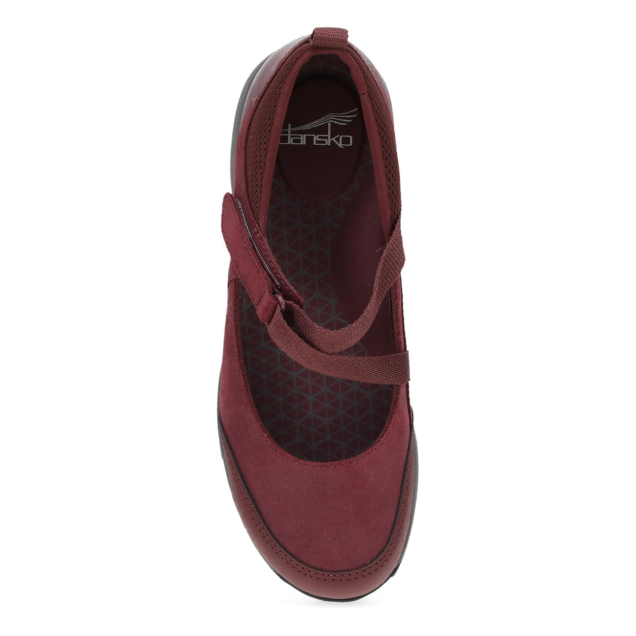 PRIMROSE Wine Burnished Suede Mary Jane