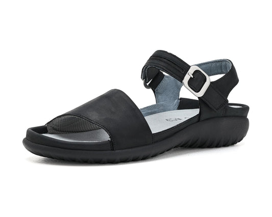 Naot Nagoya Ebony Nubuck Black Leather Sandal