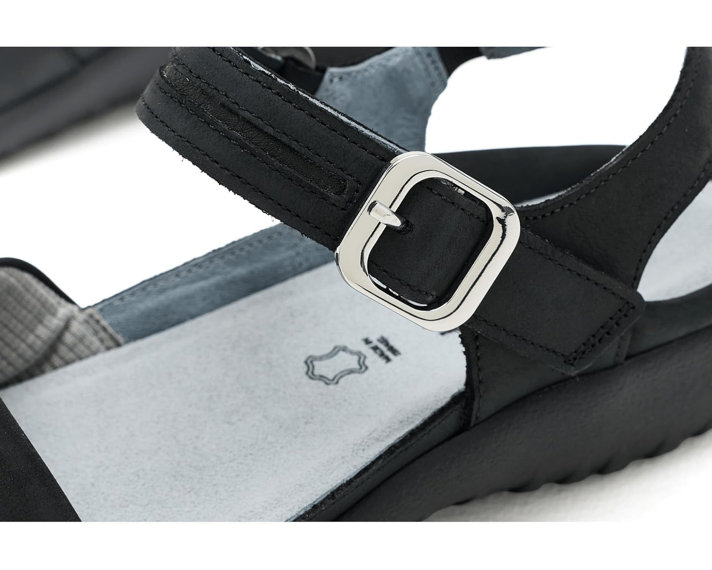 Naot Nagoya Ebony Nubuck Black Leather Sandal