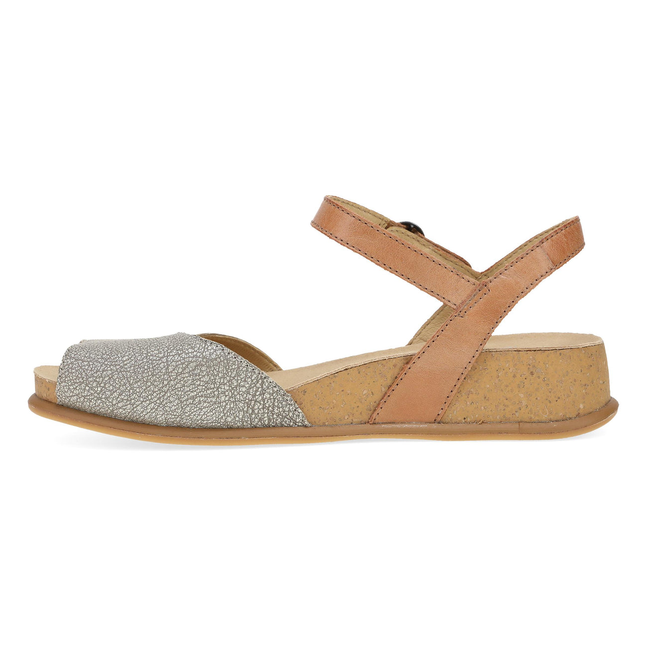 Dansko Cass Platino/ Tan Leather Sandal