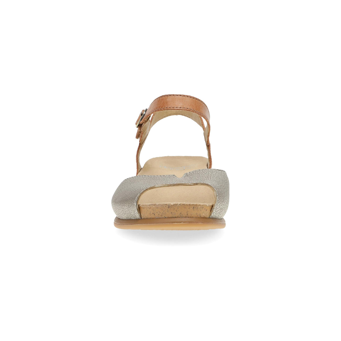 Dansko Cass Platino/ Tan Leather Sandal