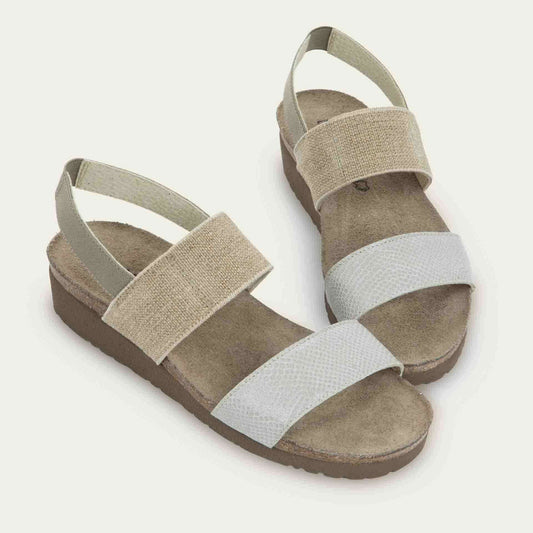 Naot Amy Beige Lizard Leather Beige Elastic