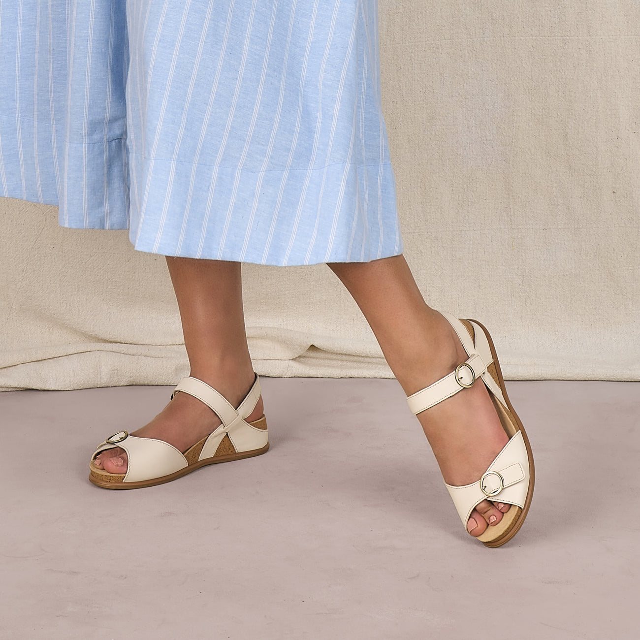 Dansko Candace Ivory Full Grain Sandal
