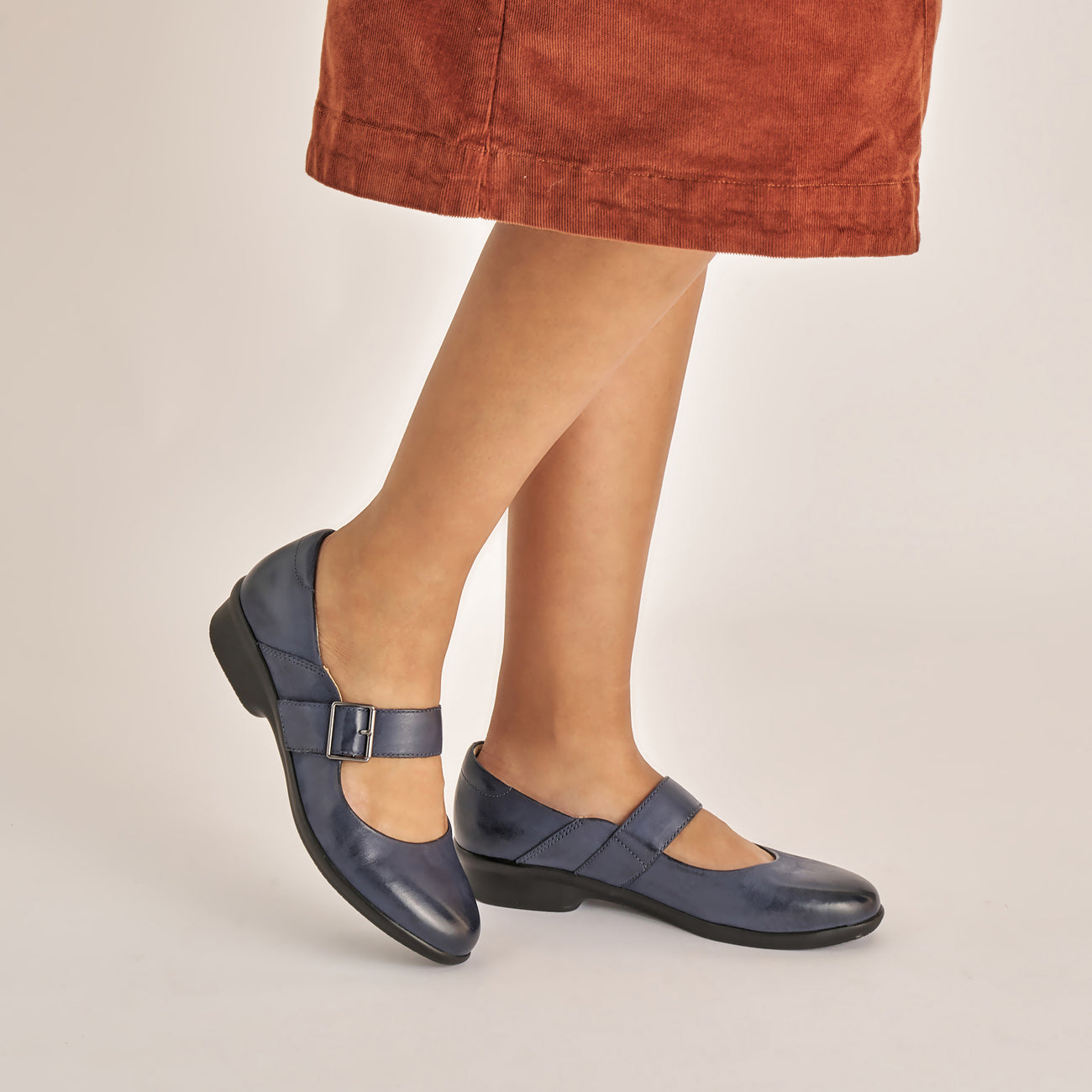 COLLETTE Navy Burnished Nubuck Mary Jane
