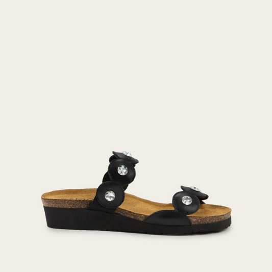 Naot Hailey Black Shiny Leather