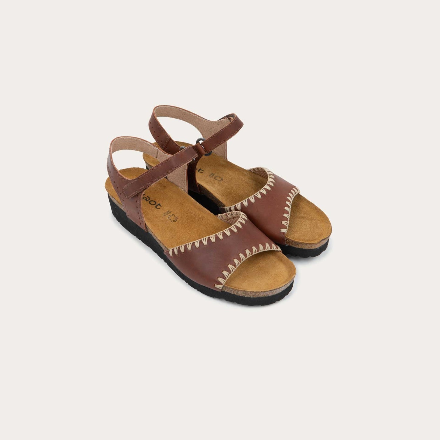 Naot Luna Brandy Oily Nubuck Leather Sandal