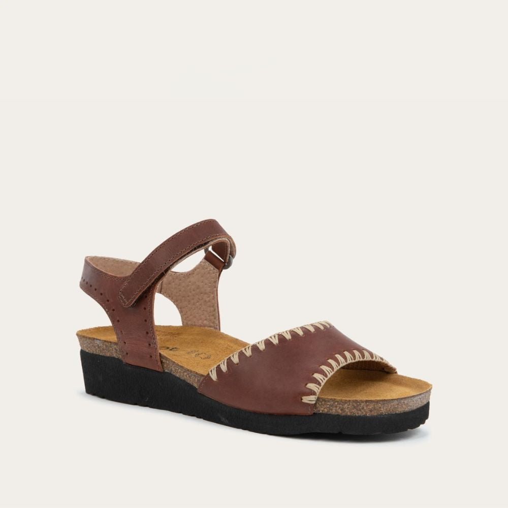 Naot Luna Brandy Oily Nubuck Leather Sandal