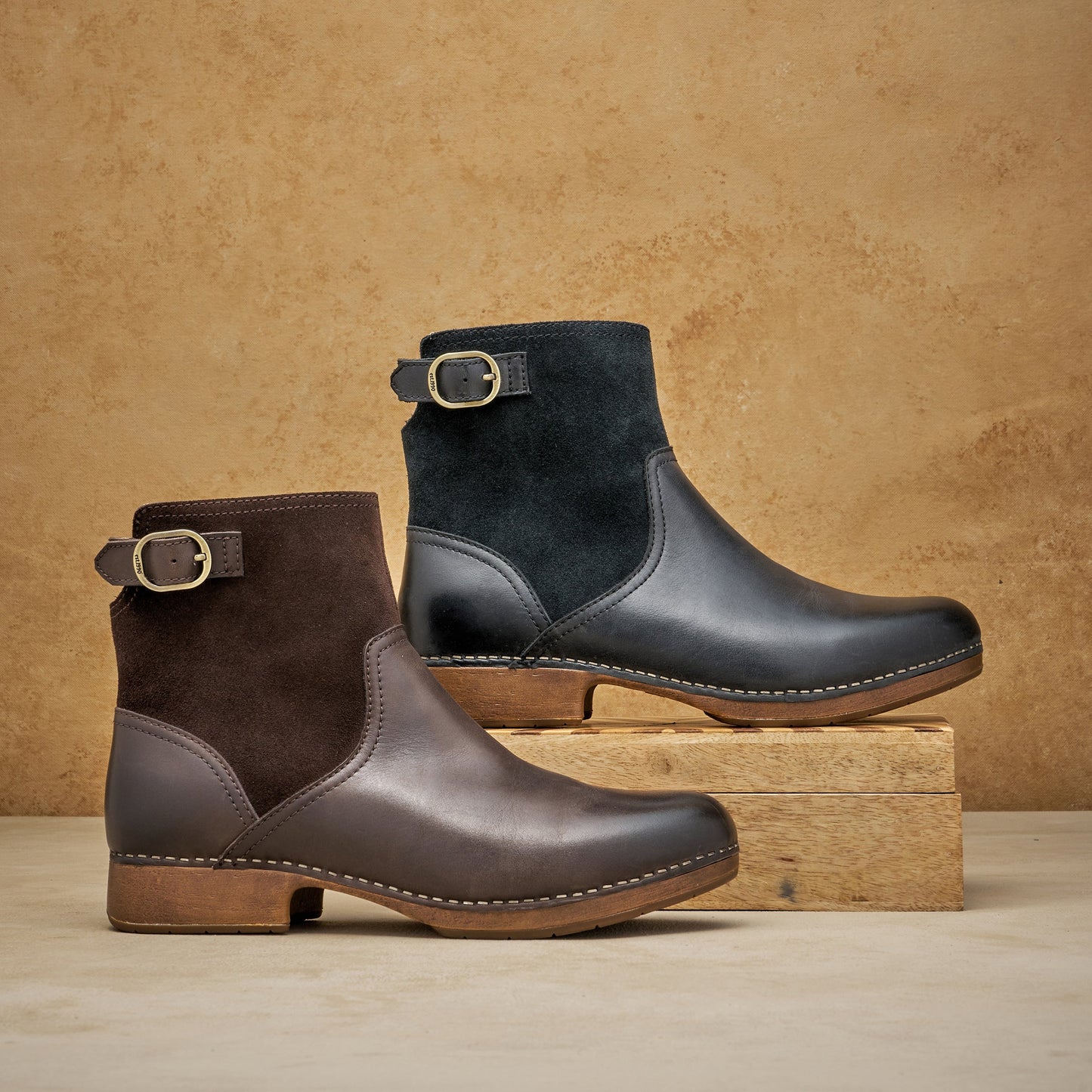Monique Black Burnished Calf Boot