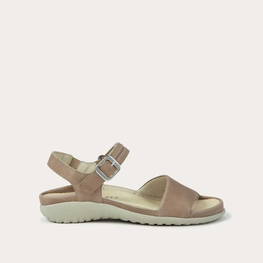 Naot Nagoya Khaki Beige Leather/Soft Stone Leather Sandal