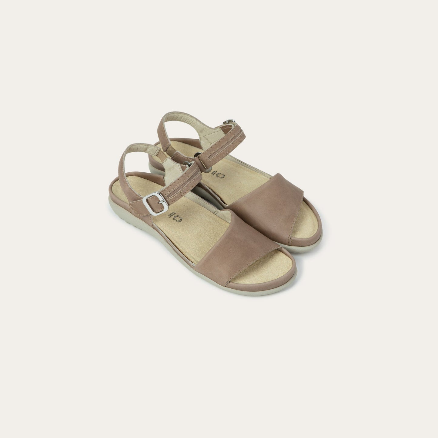 Naot Nagoya Khaki Beige Leather/Soft Stone Leather Sandal