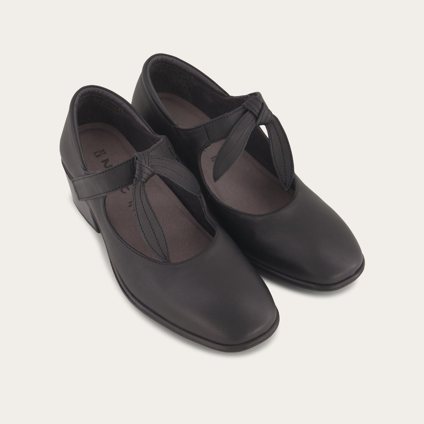 Naot Nobility Heel Jet Black Leather