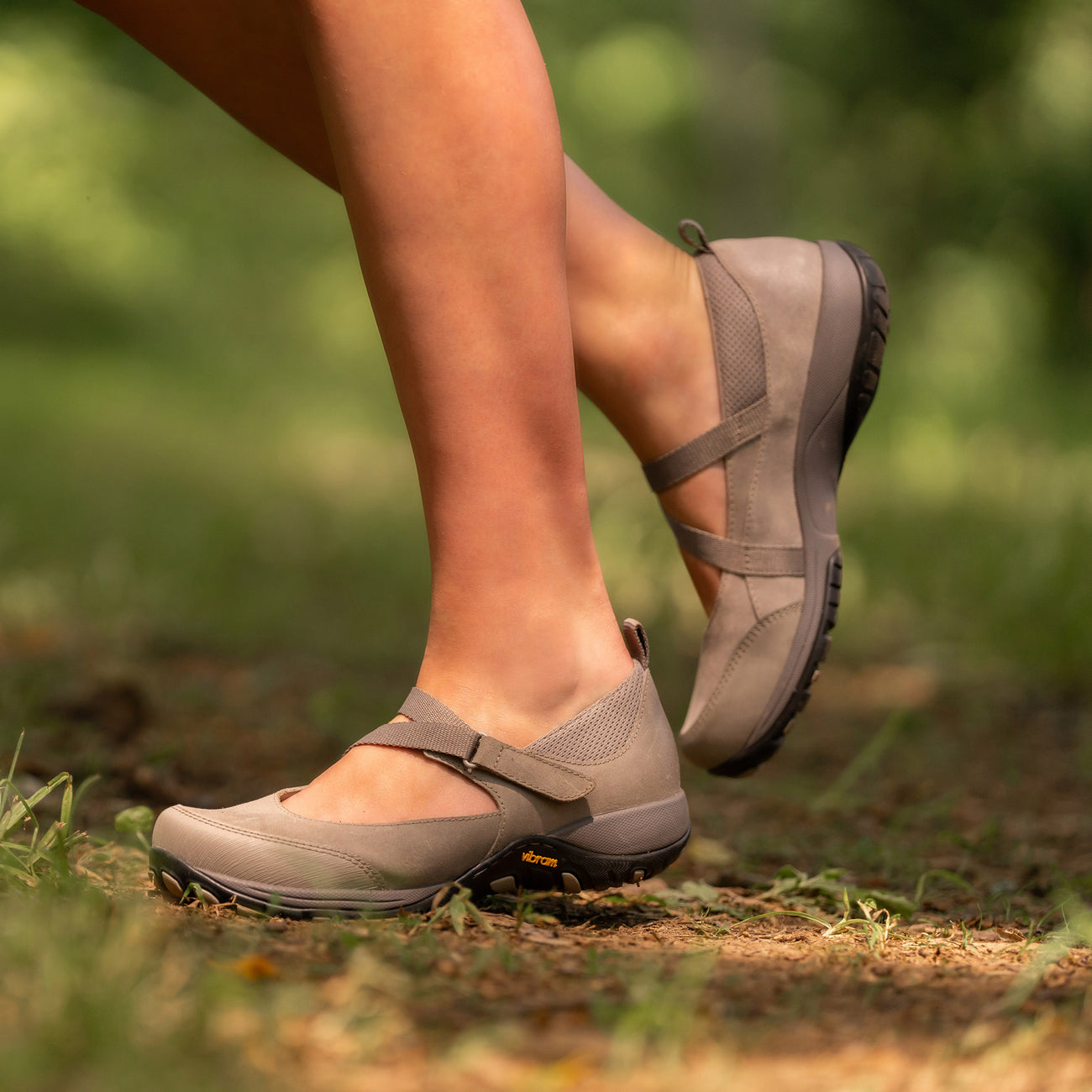 PRIMROSE Taupe Burnished Suede Mary Jane