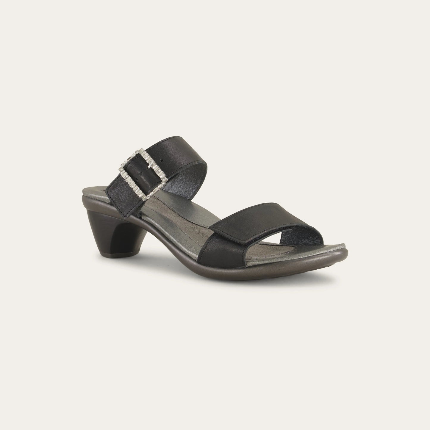 Naot Recent Heeled Sandal Shiny Black Lthr