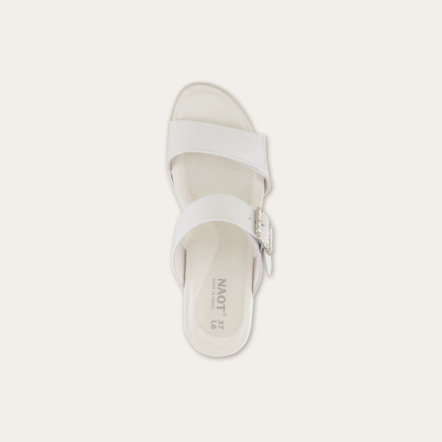 Naot Recent Heeled Sandal White Pearl Lthr