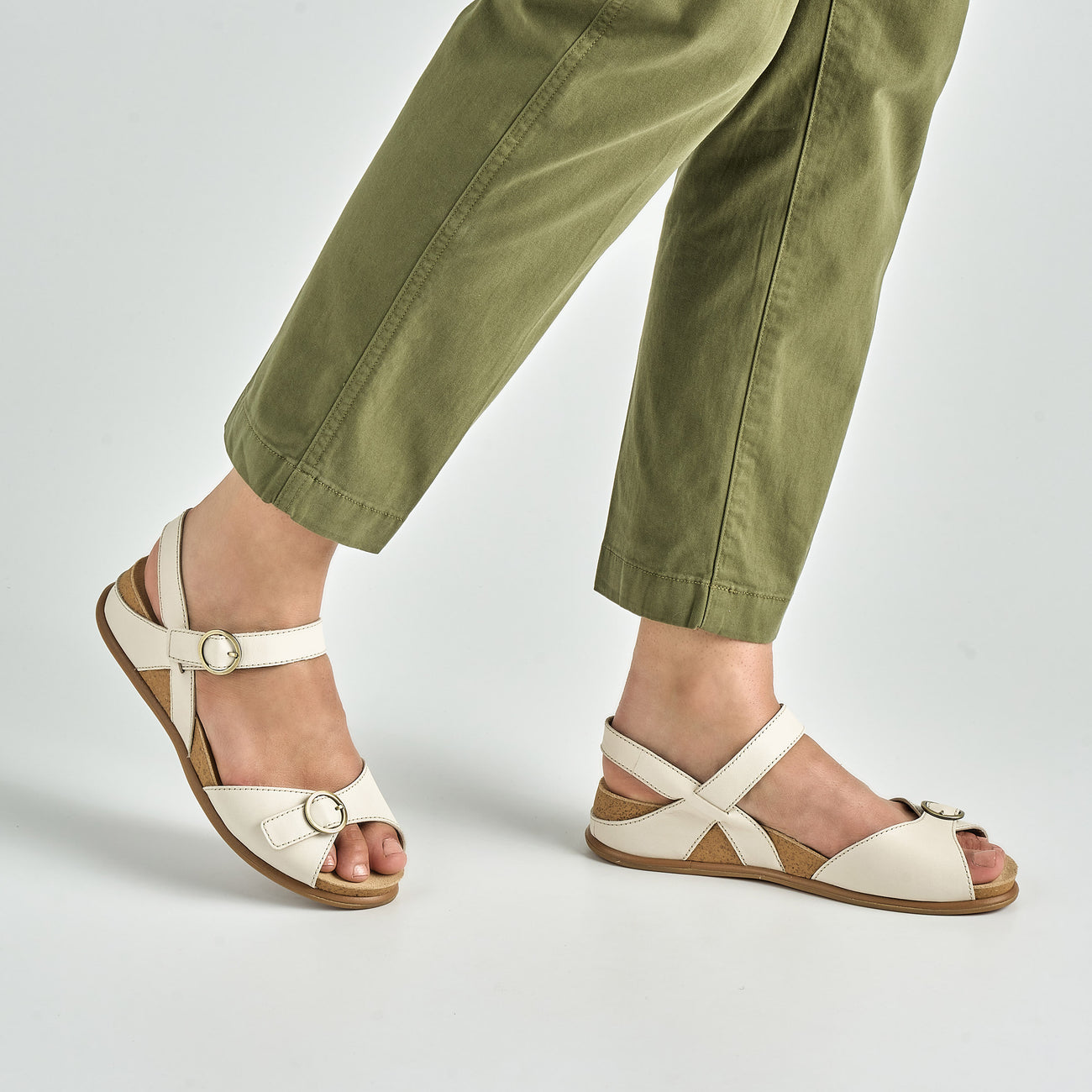 Dansko Candace Ivory Full Grain Sandal