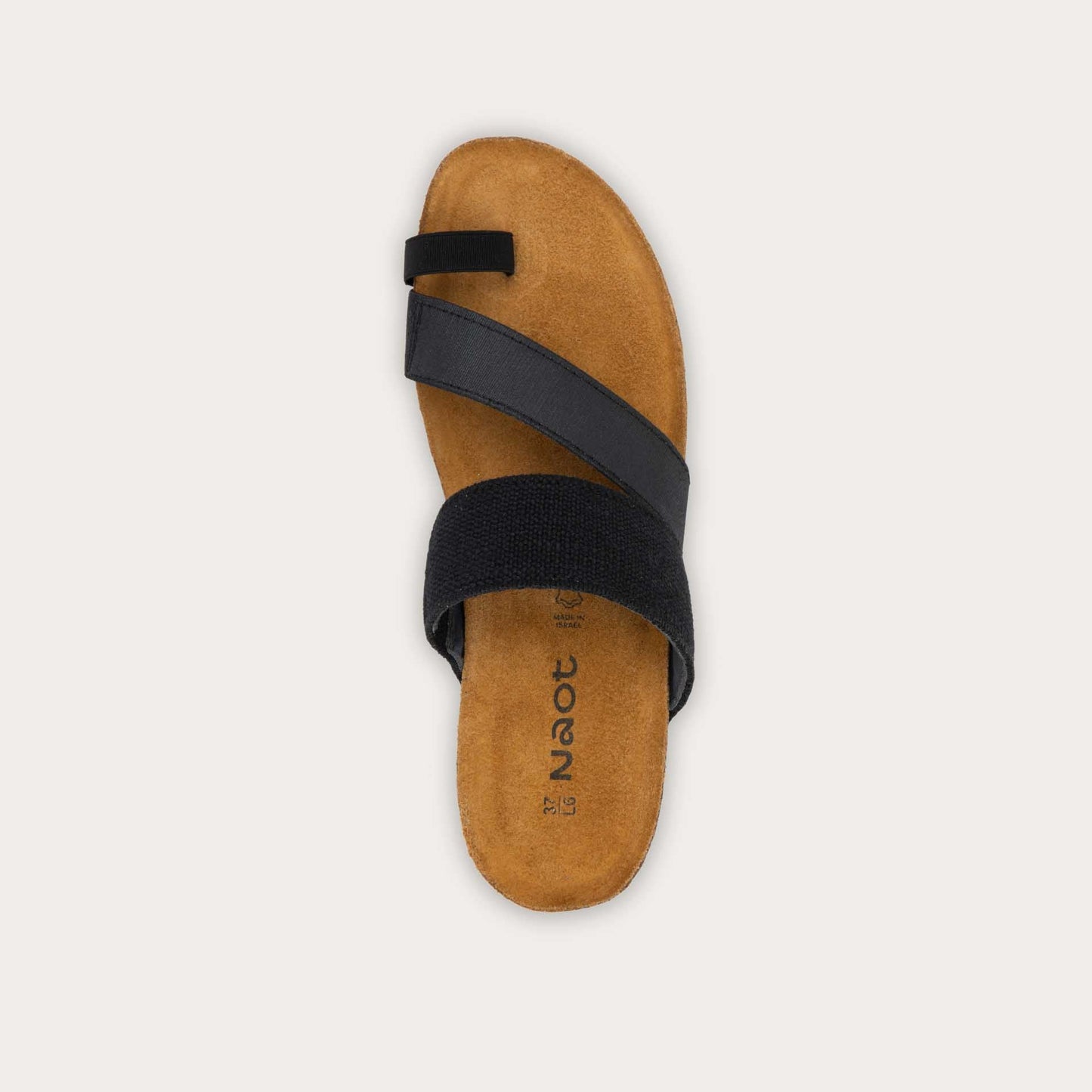 Naot Sia Black Sandal with Black Elastic
