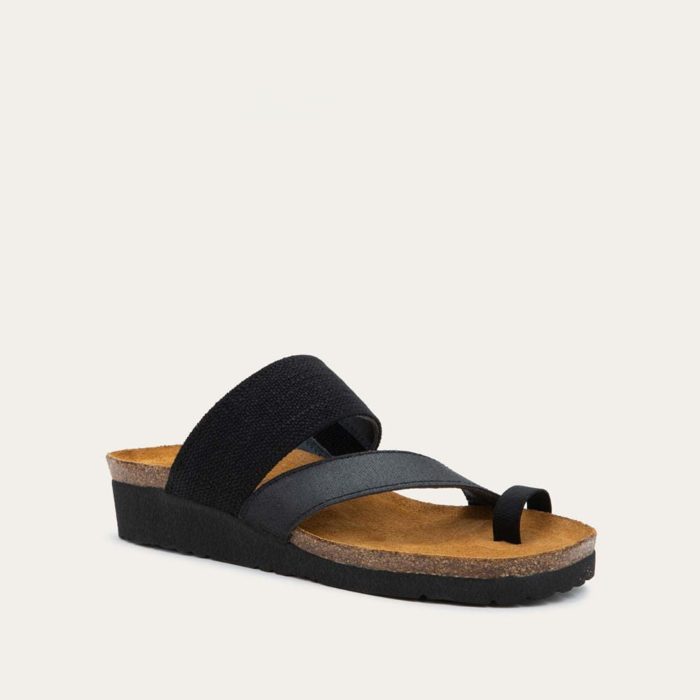 Naot Sia Black Sandal with Black Elastic