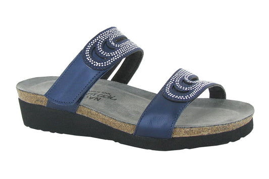 Naot Ainsley Polar Sea Dark Blue Leather Sandal